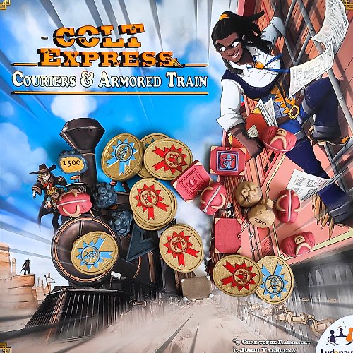 Holy Tokens 豪華資源代幣與 Colt Express。信使和裝甲列車棋盤遊戲兼容
