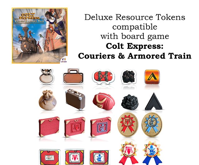 Deluxe Resource Tokens compatible with Colt Express. Horses & Stagecoach -  Shop Holy Tokens Board Games & Toys - Pinkoi