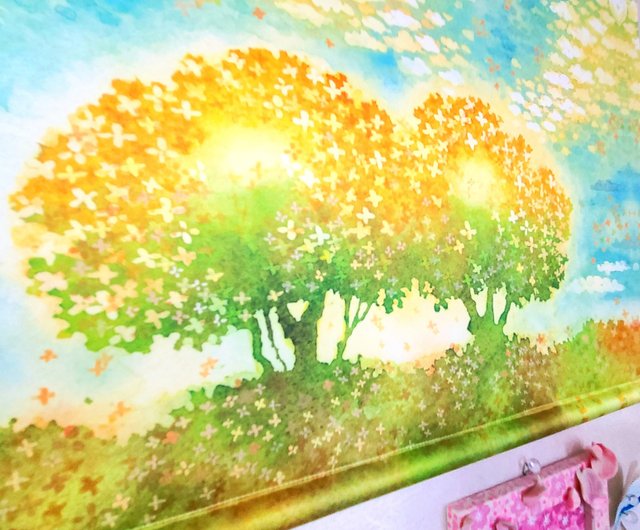 The sky dyed in osmanthus/B2 tapestry】インテリア アートプリント