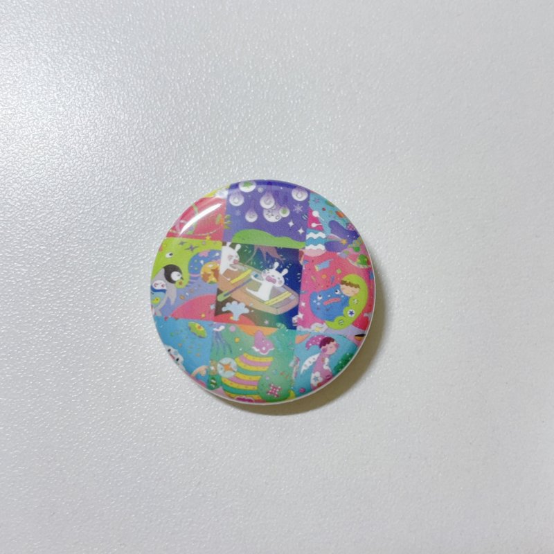 mimitofu's planet 小圓胸章 Best selection Rabbit - 胸針 - 不鏽鋼 多色