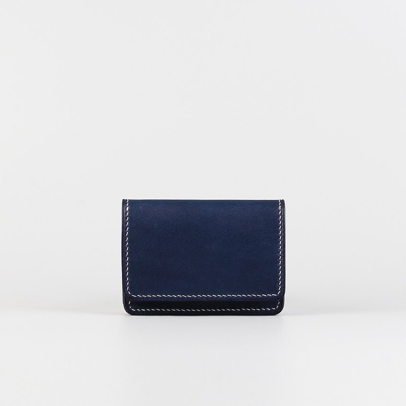 手縫簡約名片盒_藍色-Card Case_Blue - 名片夾/名片盒 - 真皮 藍色