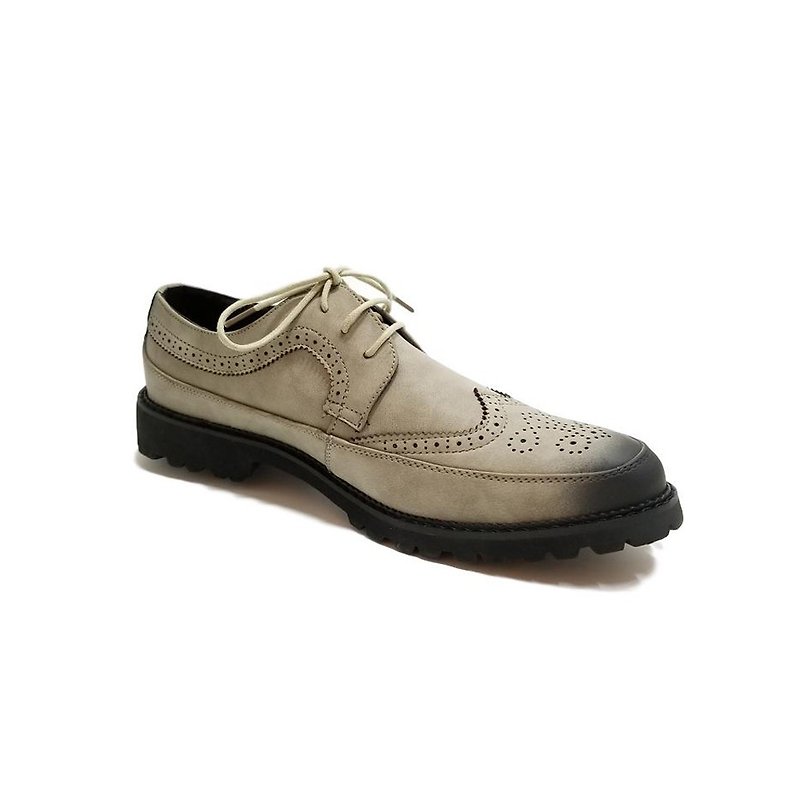 Kings Collection Cromwell Leather Shoes KG80040 Grey - Men's Leather Shoes - Genuine Leather Gray