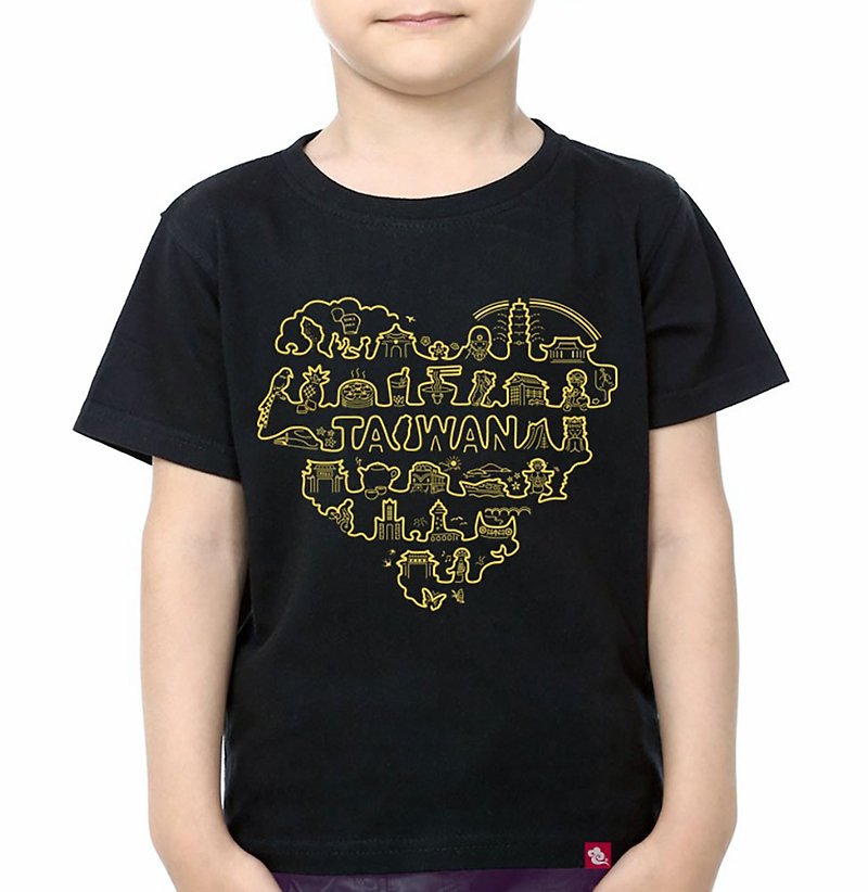 兒童T恤-台灣連線(黑) 可搭配親子裝 - 男/女童裝 - 棉．麻 黑色