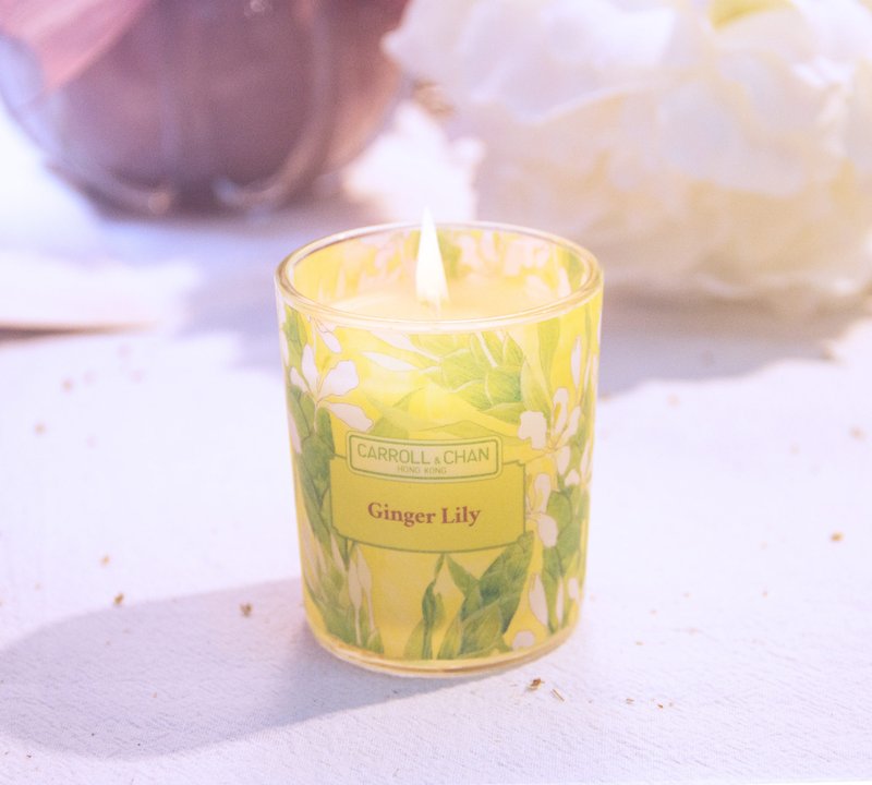 Ginger Lily 100% Beeswax votive candle - เทียน/เชิงเทียน - ขี้ผึ้ง 