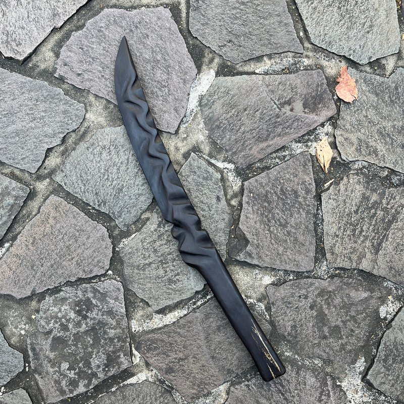我販劍　黑妖刀　道引囚星　手工木劍　藝術木刀　魔劍 - 擺飾/家飾品 - 木頭 黑色