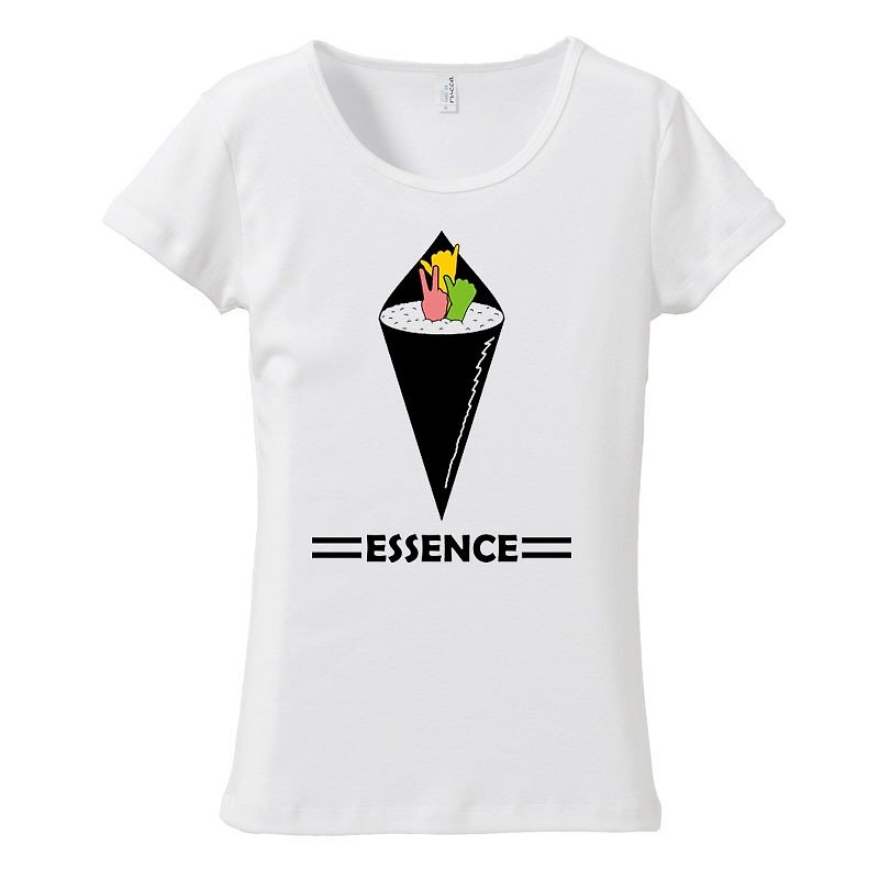 [レディースTシャツ] Essence 2 - Tシャツ - コットン・麻 ホワイト