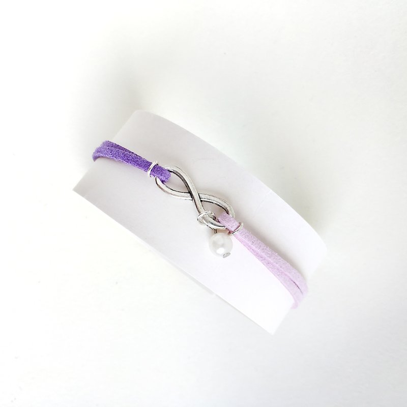 Handmade Infinity Bracelets – purple limited - สร้อยข้อมือ - วัสดุอื่นๆ สีม่วง