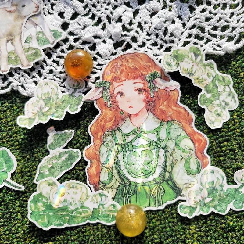 Clover Big - 貼紙 - 紙 綠色