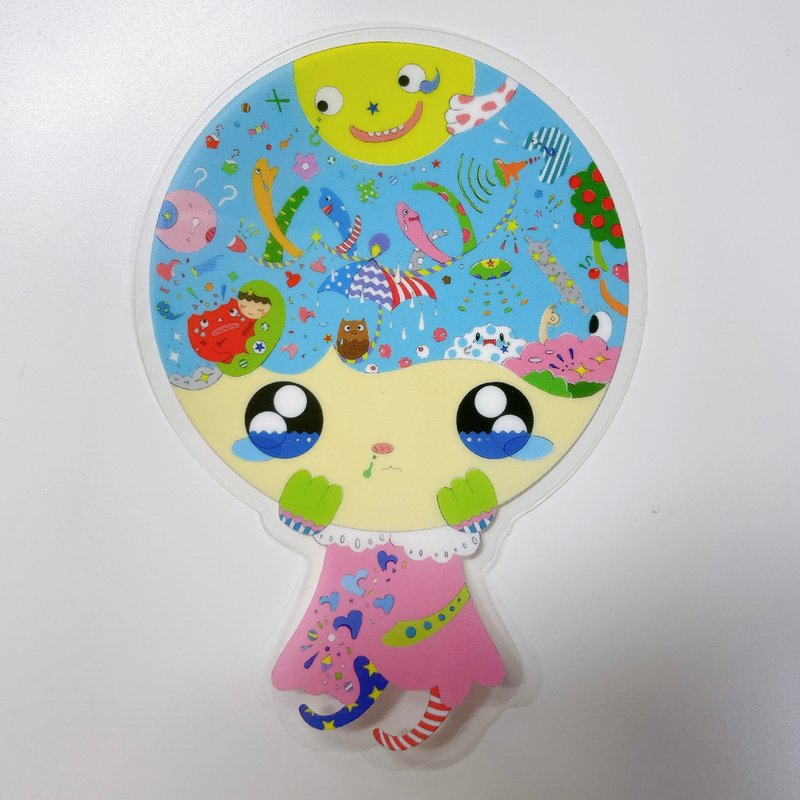 mimitofu's emotion planet No. 2 alien large sticker (No. 4 Marshmallow) - Stickers - Plastic Multicolor