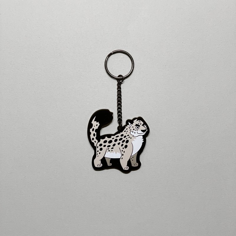 豹豹壓克力鑰匙圈 LEOPARD ACRYLIC KEYRING - 鑰匙圈/鑰匙包 - 壓克力 