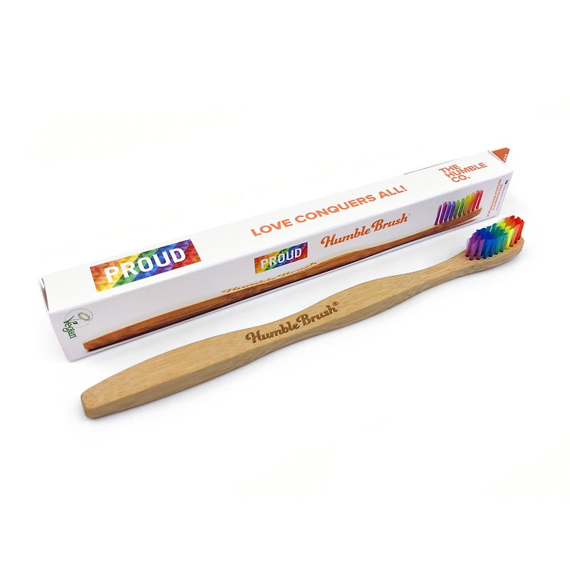 Humble Brush 瑞典竹製成人軟毛牙刷 彩虹限定款 - 牙刷/口腔清潔 - 竹 多色