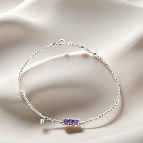 Nozomi Jewelry │尋找美好事物的輕珠寶品牌 紫藍寶鑽石手鍊