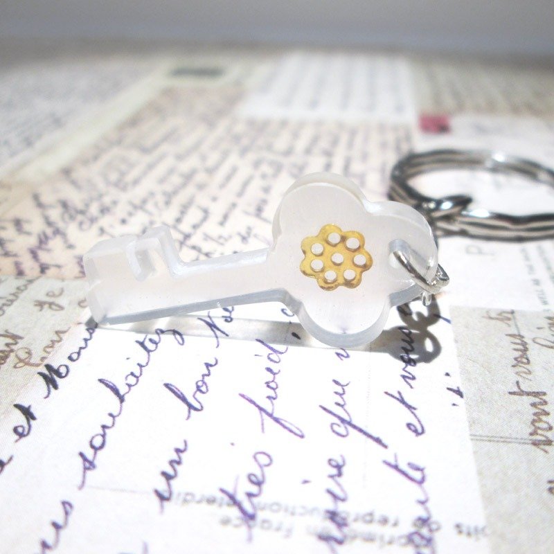 透光吊飾 - 金花鑰匙 - 鑰匙圈/鑰匙包 - 其他材質 透明