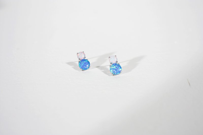Opal。Earrings - Earrings & Clip-ons - Gemstone Multicolor