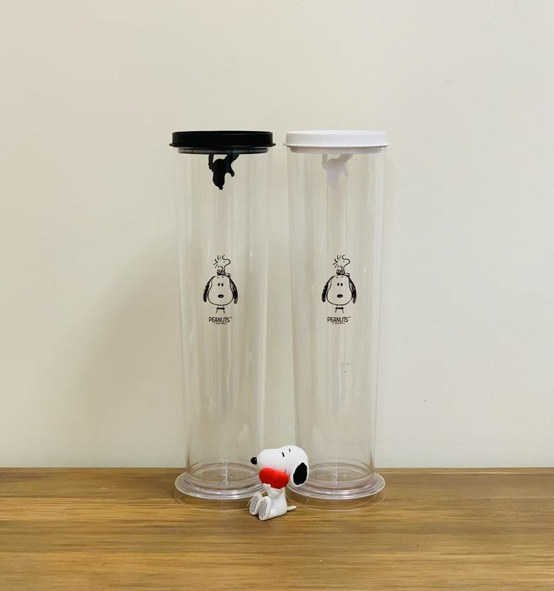 SNOOPY 史諾比1.3L食品級透明密封意粉收纳盒(黑/白) - 廚具 - 塑膠 黑色