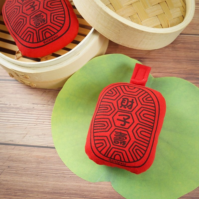 紅龜粿啾啾安撫娃娃 - 寶寶/兒童玩具/玩偶 - 棉．麻 紅色