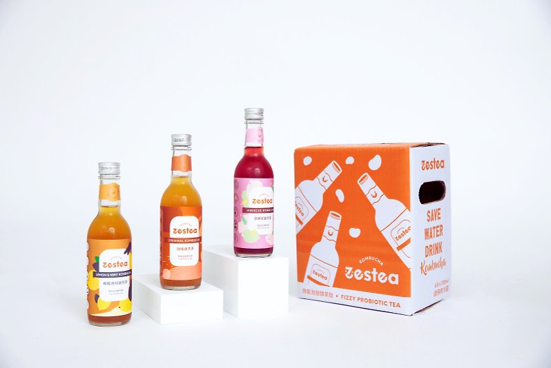 Zestea Kombucha Zestea 6 bottles gift box (no additives, rich in probiotics) - ชา - อาหารสด 