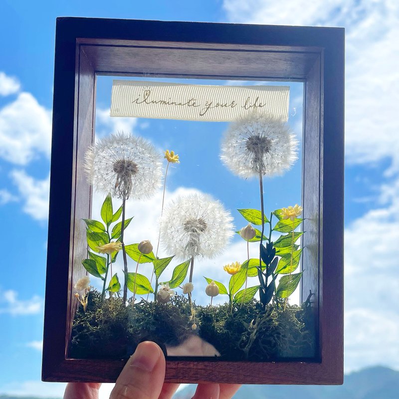 [Flower Warmth] Floating Dandelion Flower Frame - ช่อดอกไม้แห้ง - พืช/ดอกไม้ หลากหลายสี