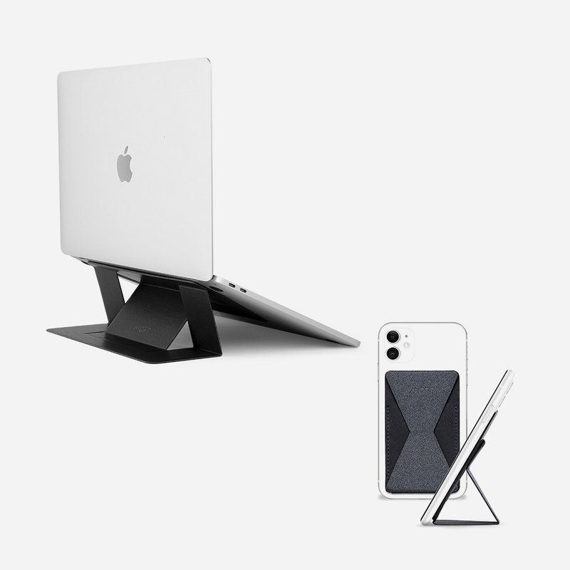 MOFT | Graphene Cooling Laptop Stand + Mobile Phone Stand (Adhesive Type) Combination - Tablet & Laptop Cases - Other Materials Multicolor