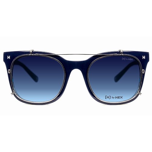 HEX Eyewear 光學眼鏡配前掛式墨鏡 | 太陽眼鏡 | 藍色造型 | 台灣製造 | 膠框