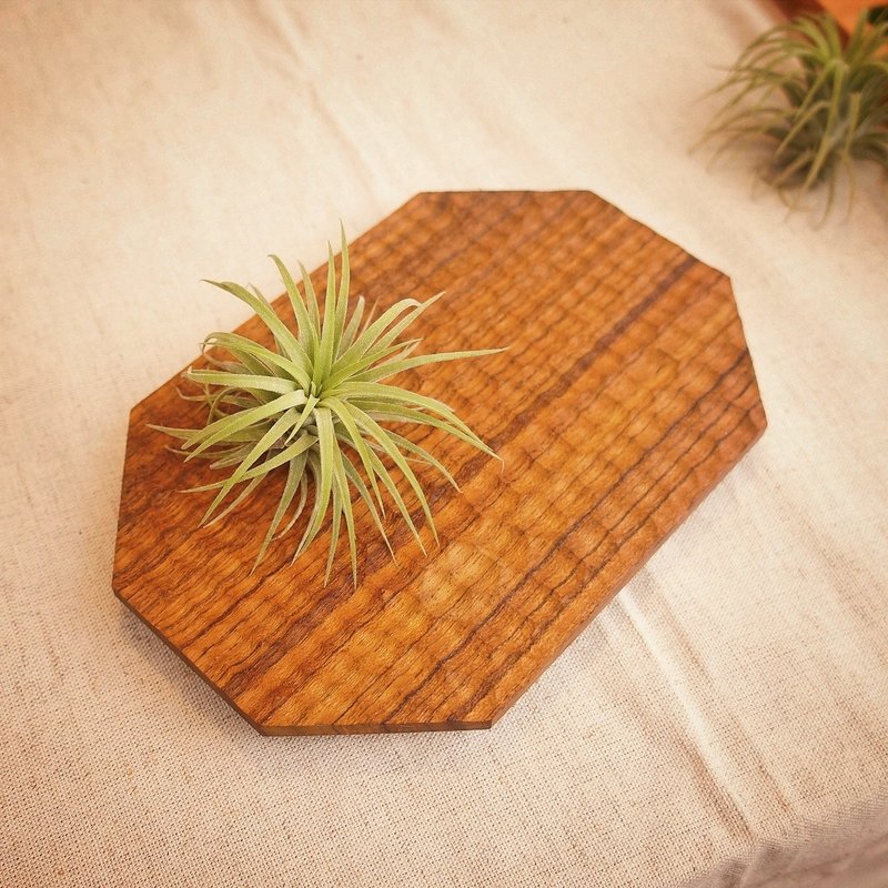 Ornaments for taking pictures and decorations with hexagonal patterns and octagonal platters Burmese teak wood - Other - Wood 