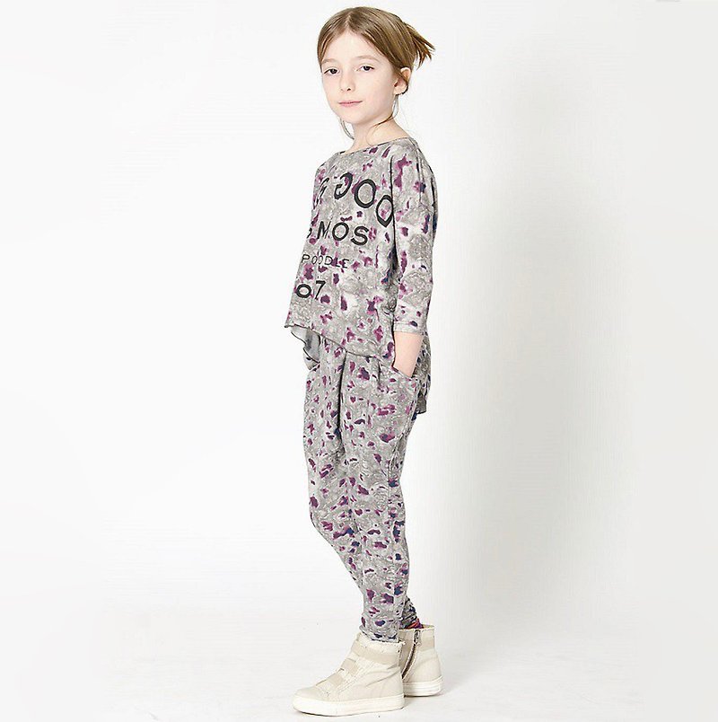 スウェーデン産オーガニックコットン 子供服 パンツ 1歳から10歳までグレーレッド - パンツ - コットン・麻 レッド