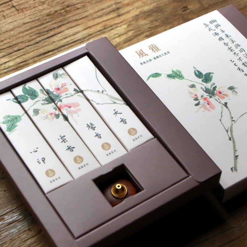 風雅 線香禮盒 - 香氛/精油/擴香 - 其他材質 紫色