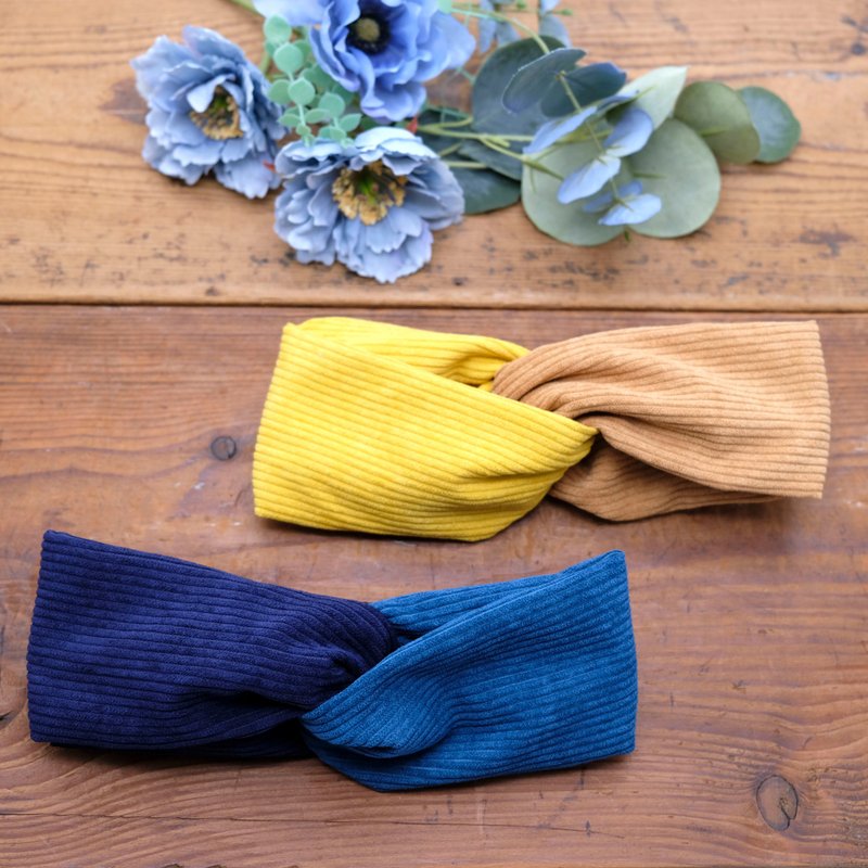 Corduroy Headband - Headbands - Other Materials Blue