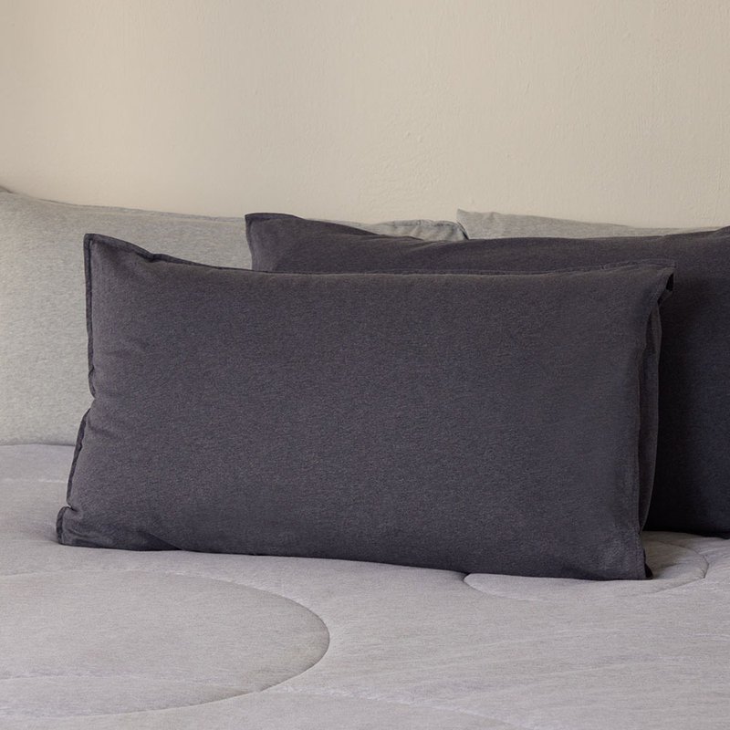 減法美學| 素面信封式枕套1入-永恆灰 - 寢具/床包 - 棉．麻 灰色