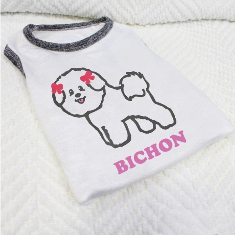[NINKYPUP] Dog Reflective Clothes - Bichon Frise Princess, customized design - ชุดสัตว์เลี้ยง - ผ้าฝ้าย/ผ้าลินิน หลากหลายสี