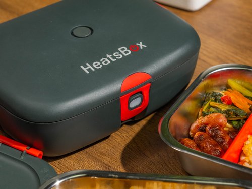 瑞士HeatsBox Style+智慧加熱便當盒(分離式)+小兔木偶提袋 HeatsBox