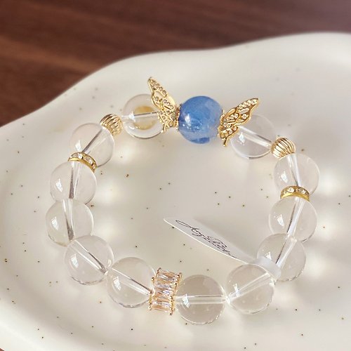 Amelia Jewelry Amelia Jewelry丨真聲明明丨高品藍晶石老礦白水晶原創設計手鍊