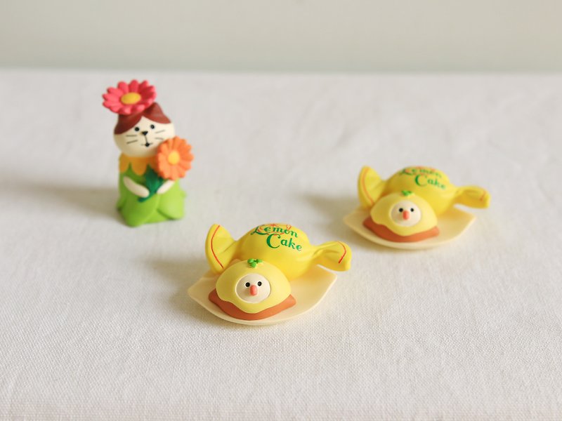 【限量款】檸檬蛋糕文鳥 Decole Concombre - 裝飾/擺設  - 樹脂 黃色