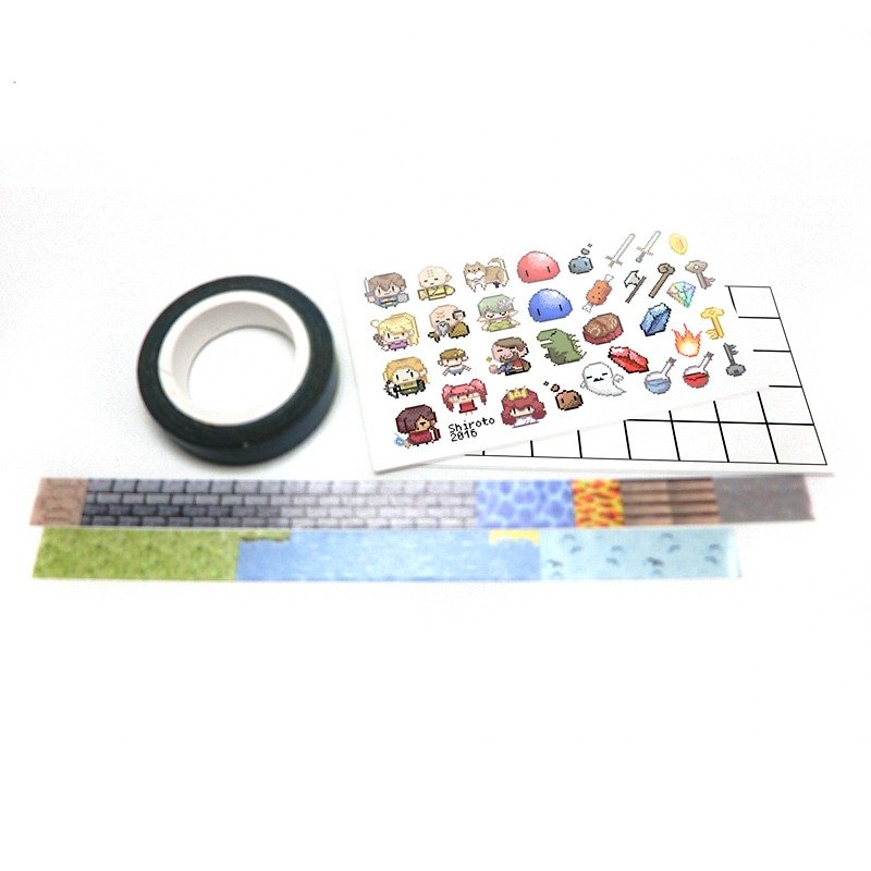 pixel fantasy-dot gust RPG production-supplement pack - Washi Tape - Paper Multicolor