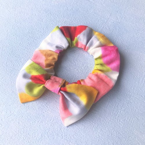 犬貓首輪製作所 蝴蝶結鬆緊項圈 寵物領結 bow tie -- 彩色毛球 蘋果綠粉(現貨1)