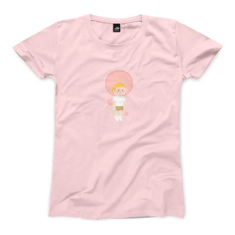 粉紅泡泡 - 粉紅 - 女版T恤 - 女 T 恤 - 棉．麻 粉紅色