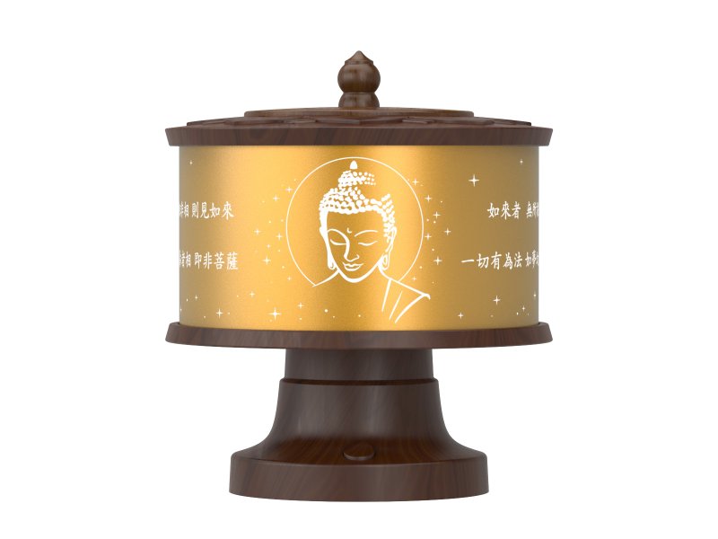 金剛般若波羅蜜經-轉經輪 - 擺飾/家飾品 - 木頭 咖啡色