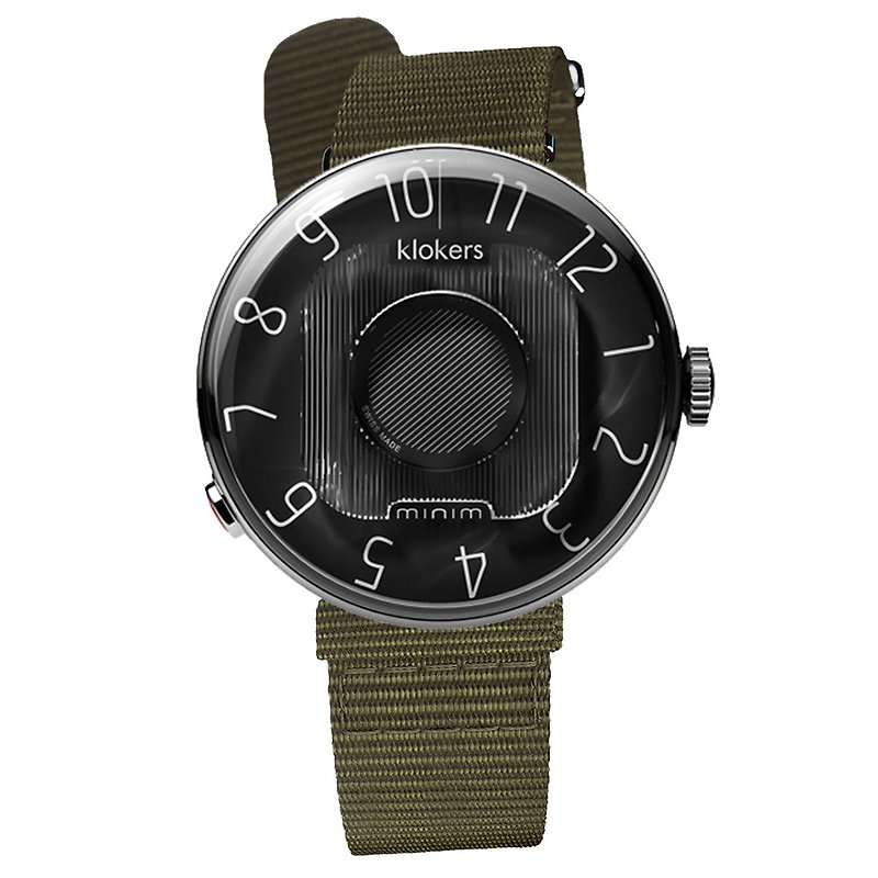 KLOK-08-M2 石墨黑色錶頭 + 單圈尼龍錶帶 加碼贈送原廠手環 - 男錶/中性錶 - 其他材質 藍色