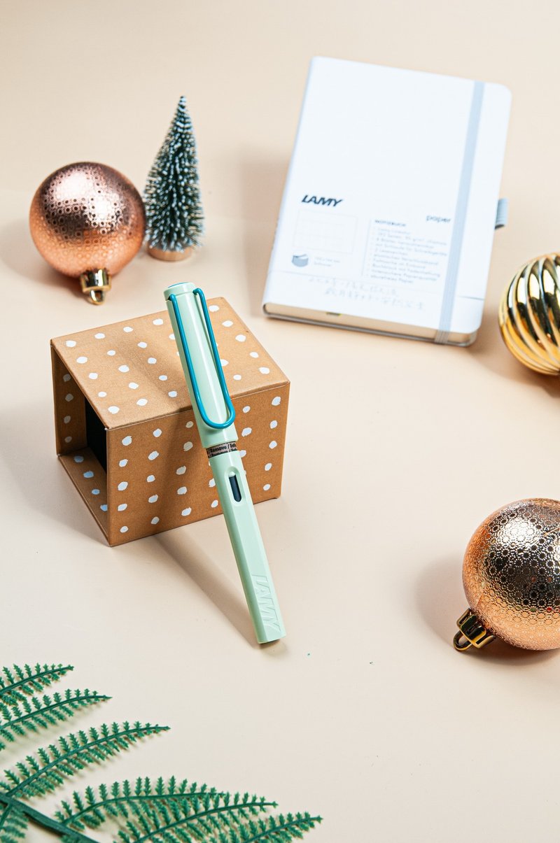 [Free laser engraving] LAMY safari fountain pen colorful gift box - special edition - mint green clip - ปากกาหมึกซึม - พลาสติก สีเขียว