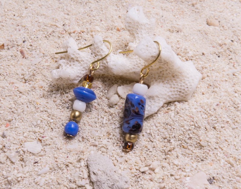 Handmade Earrings | Bear - Earrings & Clip-ons - Porcelain Blue