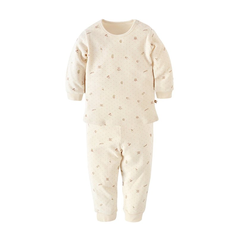 [SISSO Organic Cotton] Warm and fluffy warm suit (small orange) 2A - Tops & T-Shirts - Cotton & Hemp White