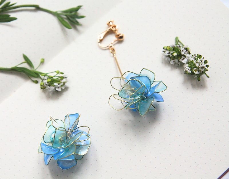 summer  handmade craft ,draped earrings ,Resin earrings - Earrings & Clip-ons - Resin Green