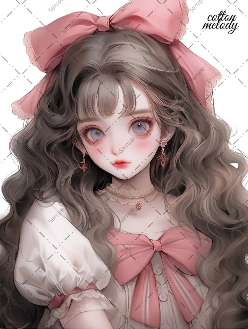 original sticker no.449 人物ステッカー オリジナルステッカー 人物ステッカー 女の子ステッカー オリジナル人物ステッカー - 貼紙 - 紙 