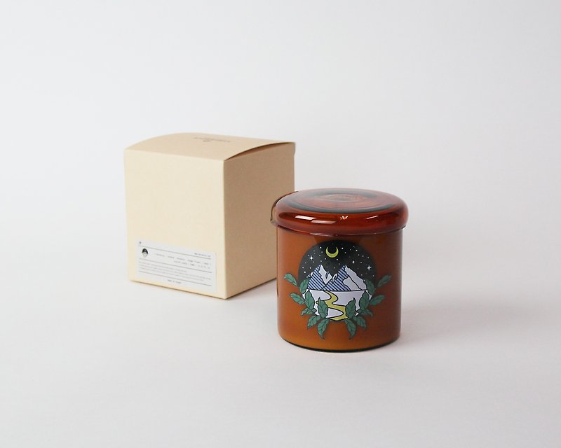 Artist Series-Far Road Tattoo-Brown Glass Scented Candle 330ml - Candles & Candle Holders - Wax 