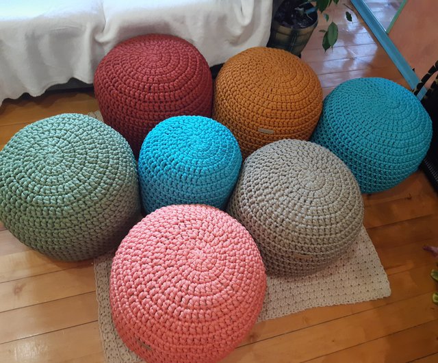 Custom-filled pouffe Decorative ottoman - Shop Rufiki-Masters Chairs & Sofas  - Pinkoi