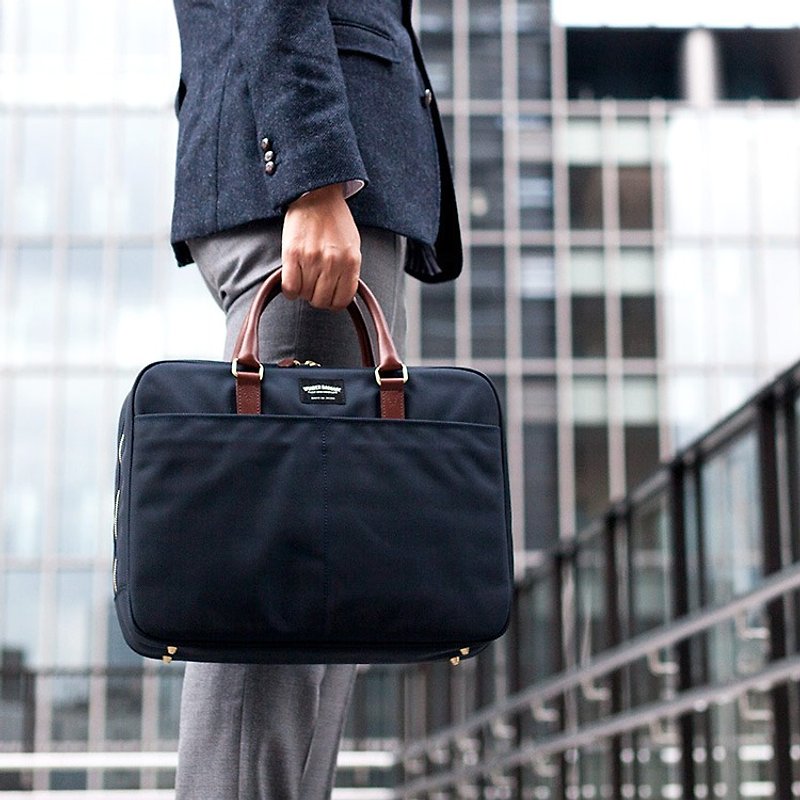 Japanese multifunctional waterproof nylon briefcase Made in Japan by WONDER BAGGAG - Briefcases & Doctor Bags - Polyester 