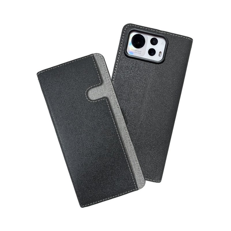 CASE SHOP ASUS Zenfone 12 Ultra 前收納側掀皮套-黑 - 手機殼/手機套 - 人造皮革 黑色