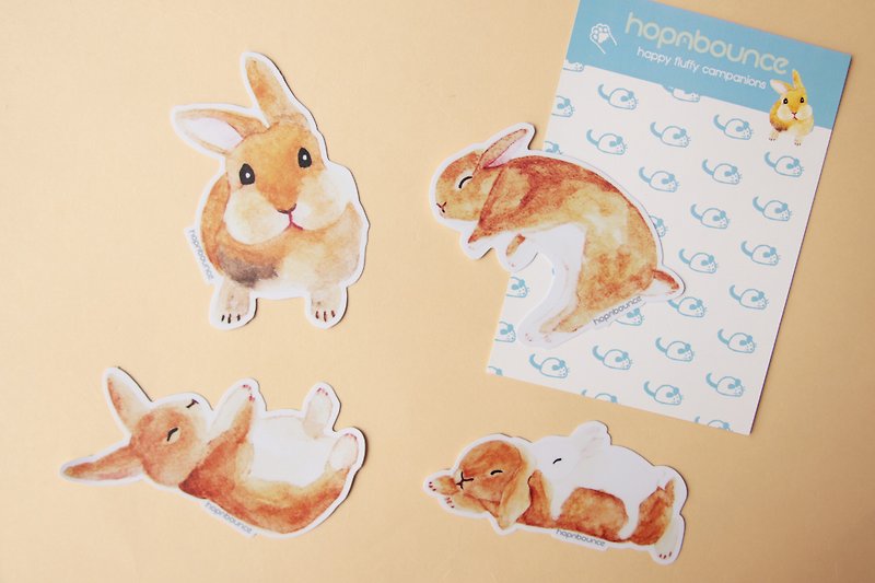 Rabbit Bunny Luggage Stickers/ Vinyl Sticker/ Planner Window Laptop Cell Phones - Stickers - Other Materials 