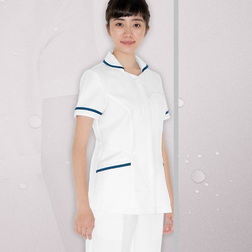 NanoFit 多色拉鏈納米抗菌護士護理員短袖上衣醫美診所制服NW6210