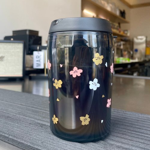 WEMUG 限量春日新品 櫻花組合 JAZZ 350ml 咖啡杯+ GIANT 1000ml提手樽